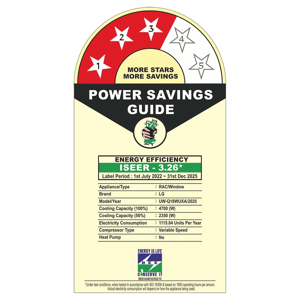 LG 4 in 1 Convertible 1.5 Ton 3 Star Dual Inverter Window AC with 6 Step Fan Speed (2025 Model, Copper Condenser, 18WUXA.ASLG) LG 4 in 1 Convertible 1.5 Ton 3 Star Dual Inverter Window AC with 6 Step Fan Speed (2025 Model, Copper Condenser, 18WUXA.ASLG)_2