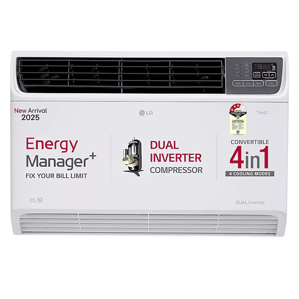 LG 4 in 1 Convertible 1.5 Ton 3 Star Dual Inverter Window AC with Ocean Black Protection (2025 Model, Copper Condenser, 18WWXA.ASLG)_1