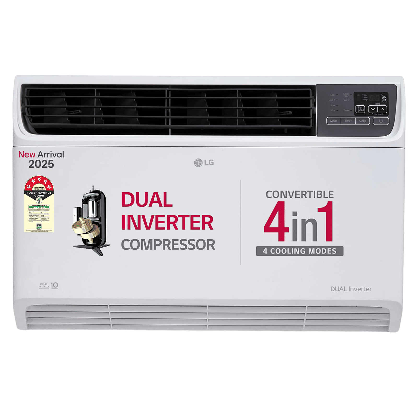 LG 4 in 1 Convertible 1.5 Ton 5 Star Dual Inverter Window AC with Ocean Black Protection (2025 Model, Copper Condenser, 18WUZA.ASLG)_1