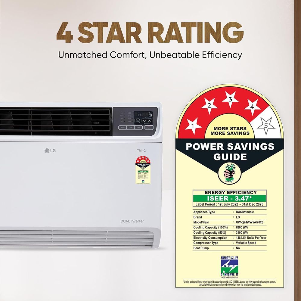 LG 4 in 1 Convertible 2 Ton 4 Star Dual Inverter Window AC with Ocean Black Protection (2025 Model, Copper Condenser, 24WWYA.ASLG)_21