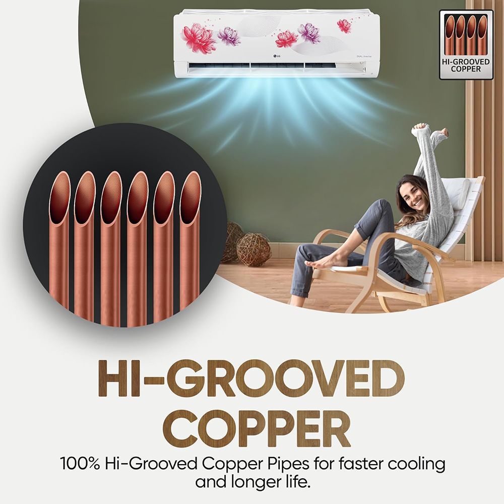 LG 1.5 Ton 5 Star Dual Inverter Split AC with 6 Step Fan Speed (2025 Model, Copper Condensor, US-Q19FWZE.ANLG)_13