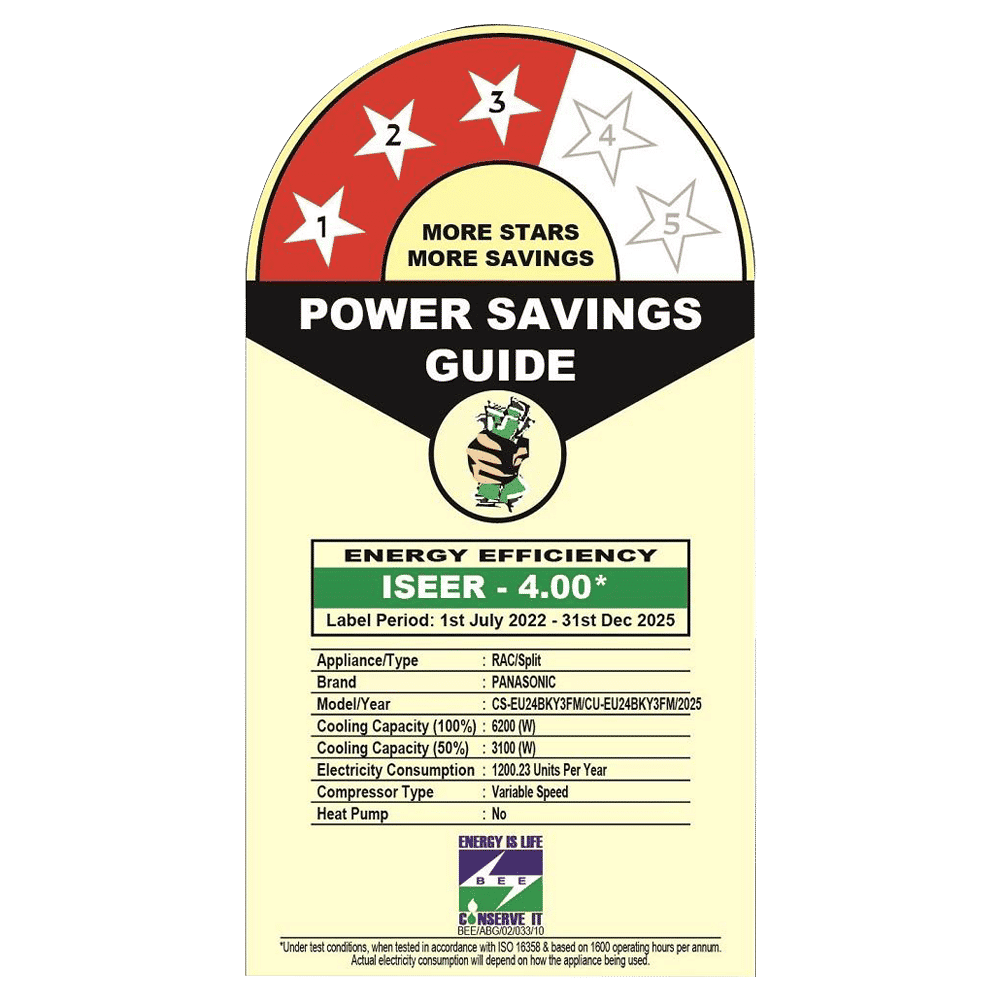 Panasonic EU 7 in 1 Convertible 2 Ton 3 Star Inverter Split Smart AC with Voice Assistant (2025 Model, Copper Condenser, CS/CU-EU24BKY3FM)_3