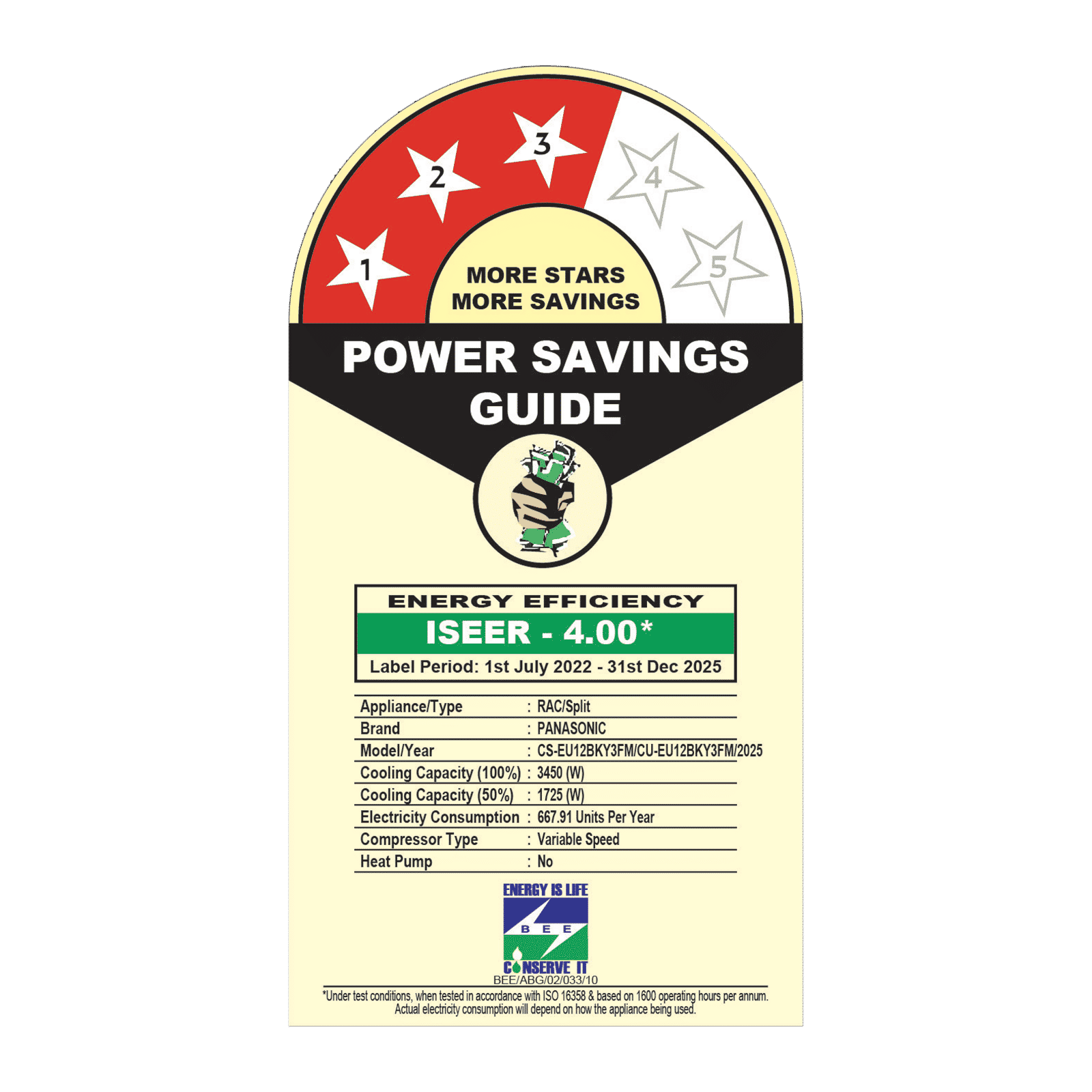 Panasonic EU 7 in 1 Convertible 1 Ton 3 Star Inverter Split Smart AC with Voice Assistant (2025 Model, Copper Condenser, CS/CU-EU12BKY3FM)_3