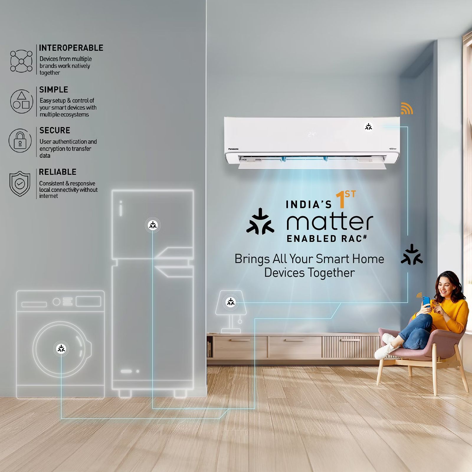 Panasonic EU 7 in 1 Convertible 1.5 Ton 5 Star Inverter Split Smart AC with Voice Assistant (Copper Condenser, CS/CU-EU18BKY5XFM) Panasonic EU 7 in 1 Convertible 1.5 Ton 5 Star Inverter Split Smart AC with Voice Assistant (Copper Condenser, CS/CU-EU18BKY5XFM)_16