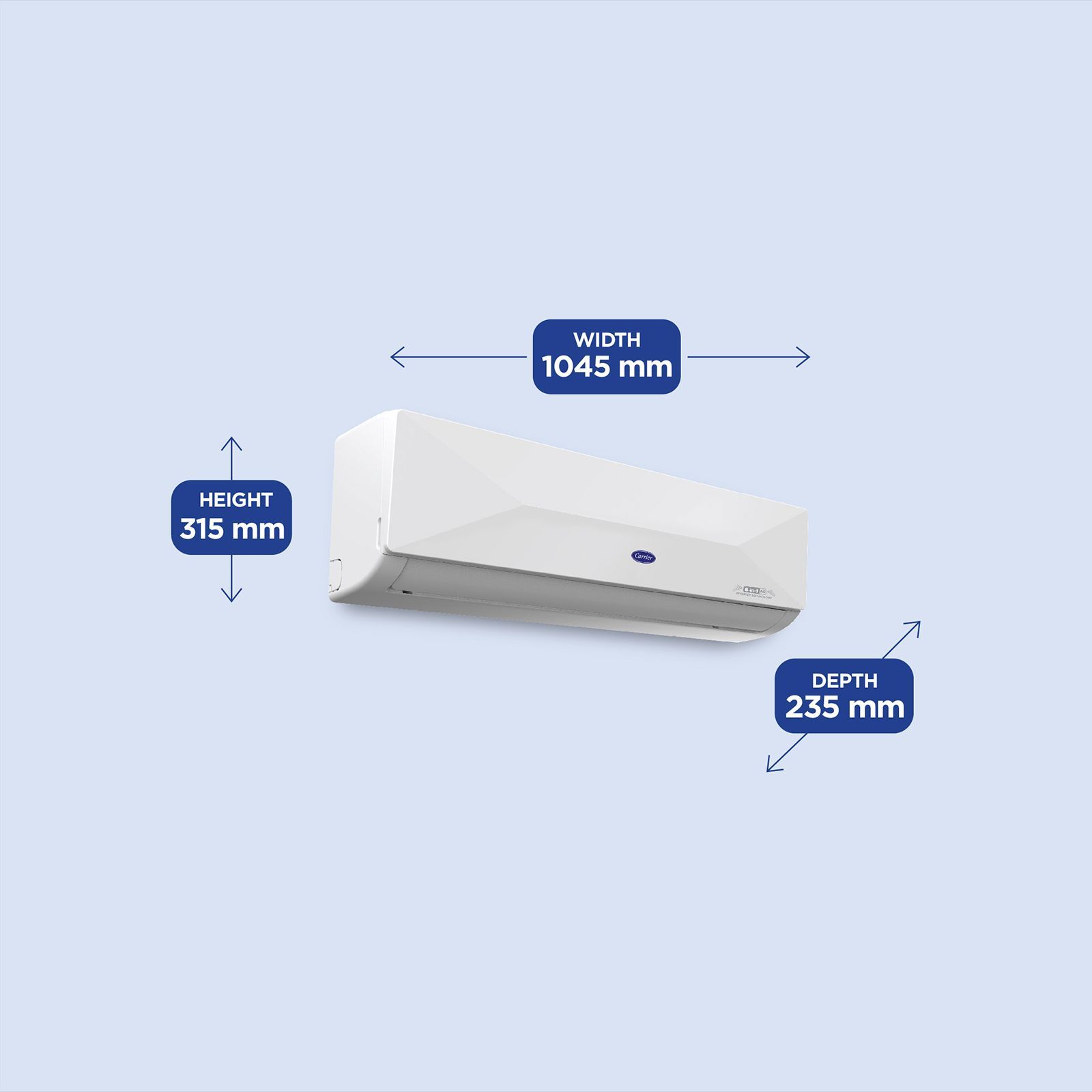 Carrier XCEL EDGE Fxi 6 in 1 Convertible 2 Ton 5 Star Inverter Split AC with PM 2.5 Micron Filter (Copper Condenser, CAI24CE5R35F0)_9