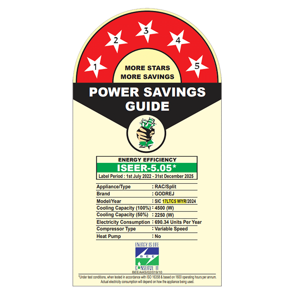 Godrej P Series Convertible 1.4 Ton 5 Star Inverter Split AC with I-Sense Technology (Copper Condenser, 40101701SD01549)_3