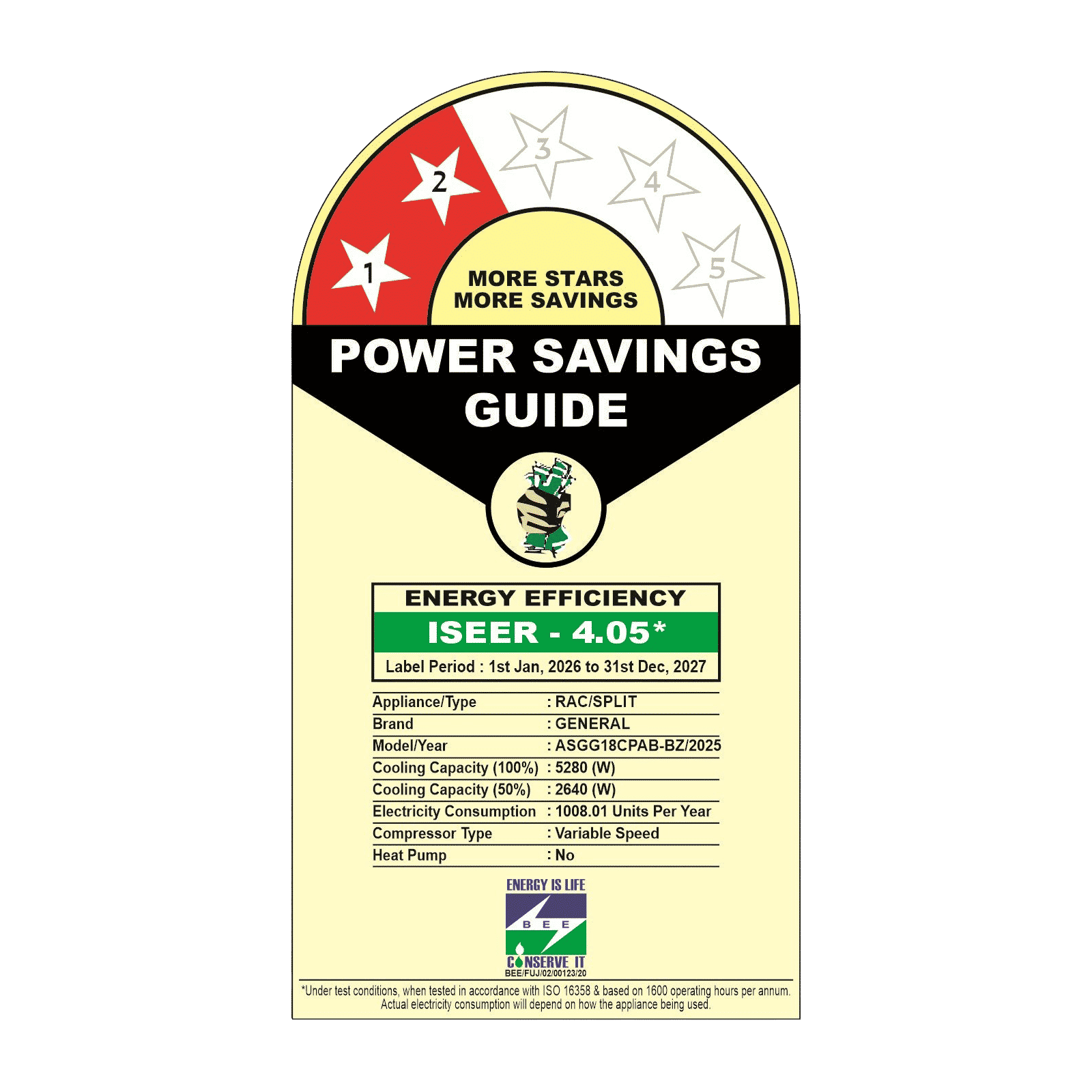 O GENERAL Advanced Hyper Tropical 1.5 Ton 2 Star Inverter Split AC (Copper Condenser, ASGG18CPAB-B)_3