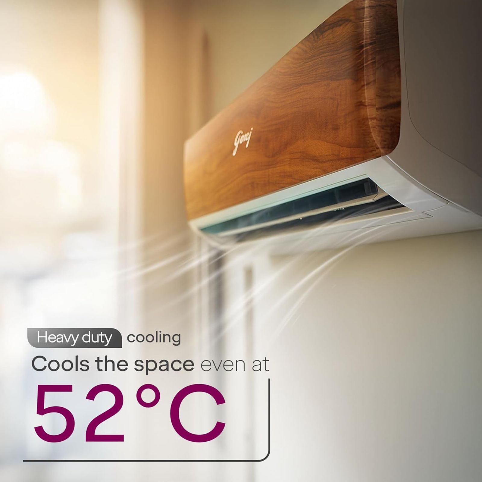 Godrej Eon Vogue 5 in 1 Convertible 1.5 Ton 3 Star Inverter Split AC with i-Sense Technology (Copper Condenser, SIC 18VTC3 WYB TK)_4