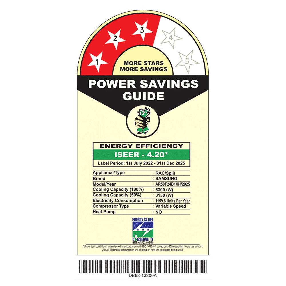 SAMSUNG 5 in 1 Convertible 2 Ton 3 Star Inverter Split Smart AC with Voice Assistance (2025 Model, Copper Condenser, AR50F24D1XHNNA)_3