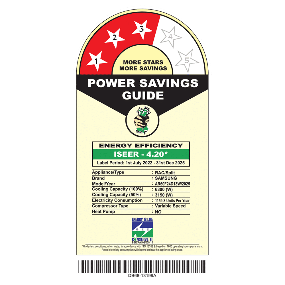 SAMSUNG WindFree 5 in 1 Convertible 2 Ton 3 Star Inverter Split Smart AC with Voice Assistant (2025 Model, Copper Condenser, AR60F24D13WNNA) SAMSUNG WindFree 5 in 1 Convertible 2 Ton 3 Star Inverter Split Smart AC with Voice Assistant (2025 Model, Copper Condenser, AR60F24D13WNNA)_3