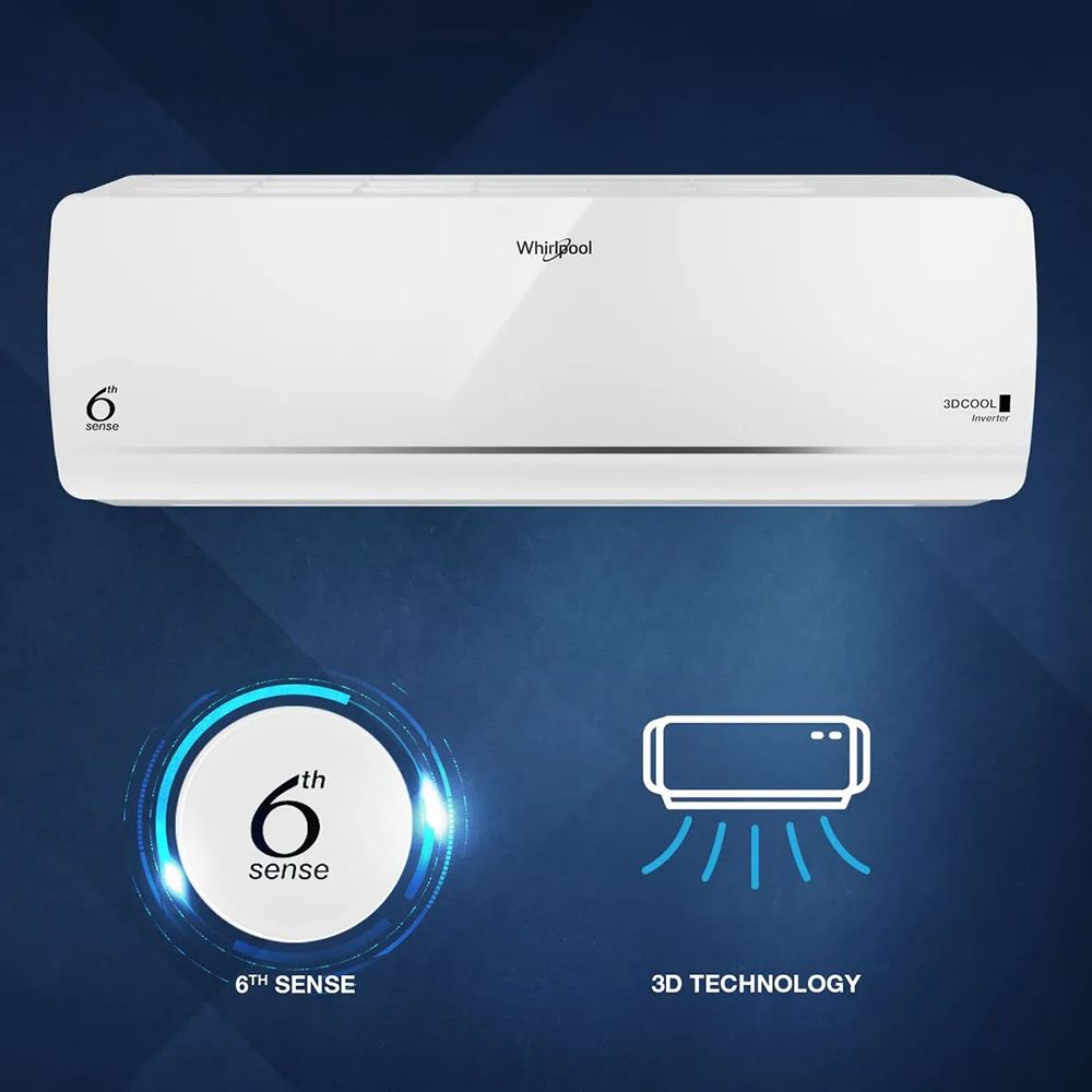 Whirlpool 3DCool 5 in 1 Convertible 1 Ton 3 Star Inverter Split AC with 6th Sense Technology (2025 Model, Copper Condenser, 41483) Whirlpool 3DCool 5 in 1 Convertible 1 Ton 3 Star Inverter Split AC with 6th Sense Technology (2025 Model, Copper Condenser, 41483)_5