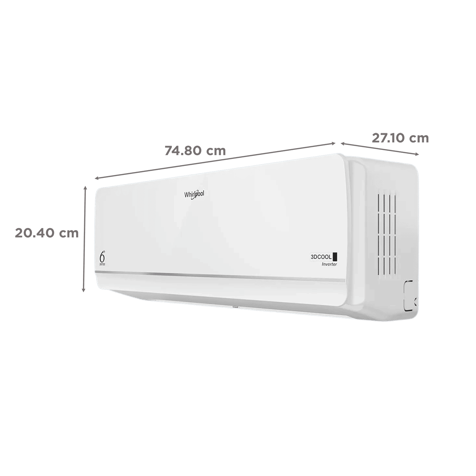 Whirlpool 3DCool 5 in 1 Convertible 1 Ton 3 Star Inverter Split AC with 6th Sense Technology (2025 Model, Copper Condenser, 41483) Whirlpool 3DCool 5 in 1 Convertible 1 Ton 3 Star Inverter Split AC with 6th Sense Technology (2025 Model, Copper Condenser, 41483)_4