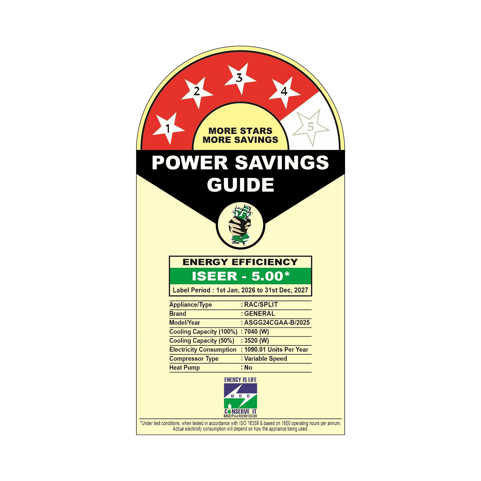 O GENERAL Advanced Hyper Tropical 2 Ton 4 Star Inverter Split AC (Copper Condenser, PM 2.5 Filter, ASGG24CGAA-B)_3