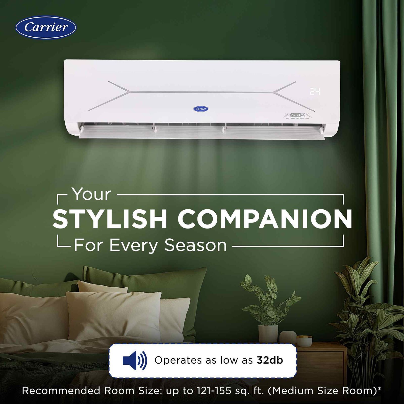 Carrier ESTER EDGE FXi 6 in 1 Convertible 1.5 Ton 3 Star Inverter Split Smart AC with Wi-Fi Supported (Copper Condenser, CAI18EE3R35W0)_13