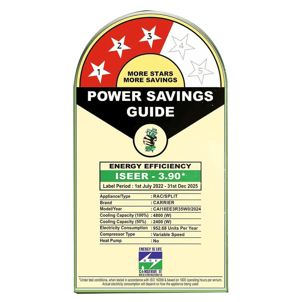 Carrier ESTER EDGE FXi 6 in 1 Convertible 1.5 Ton 3 Star Inverter Split Smart AC with Wi-Fi Supported (Copper Condenser, CAI18EE3R35W0)_3