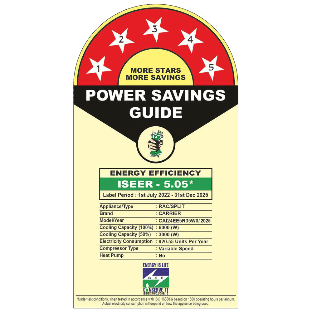 Carrier ESTER EDGE FXi 6 in 1 Convertible 2 Ton 5 Star Inverter Split Smart AC with Wi-Fi Supported (2025 Model, Copper Condenser, CAI24EE5R35W0) Carrier ESTER EDGE FXi 6 in 1 Convertible 2 Ton 5 Star Inverter Split Smart AC with Wi-Fi Supported (2025 Model, Copper Condenser, CAI24EE5R35W0)_3