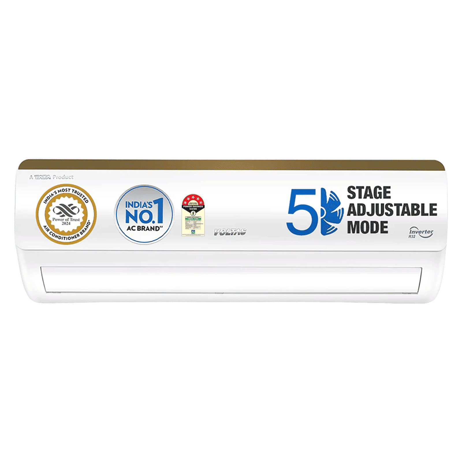 VOLTAS 125V Vertis Smart Elite Gold 1 Ton 5 Star Inverter Split Smart AC with IoT Enabled (Copper Condenser, 4503701)_1