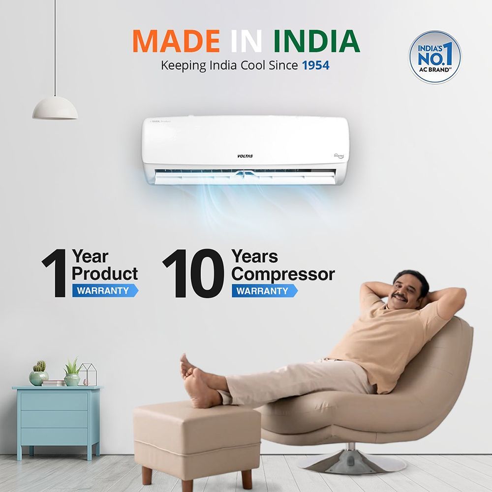 VOLTAS 183 Vectra Elegant 1.5 Ton 3 Star Inverter Split AC (Copper Condenser, Anti-Dust Filter, 4503470)_5
