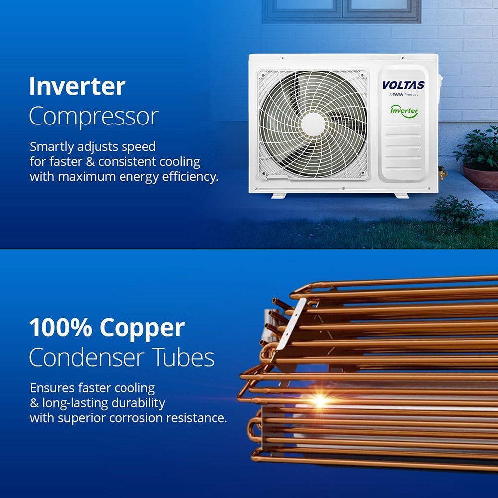 VOLTAS 183 Vectra Elegant 1.5 Ton 3 Star Inverter Split AC (Copper Condenser, Anti-Dust Filter, 4503470)_9