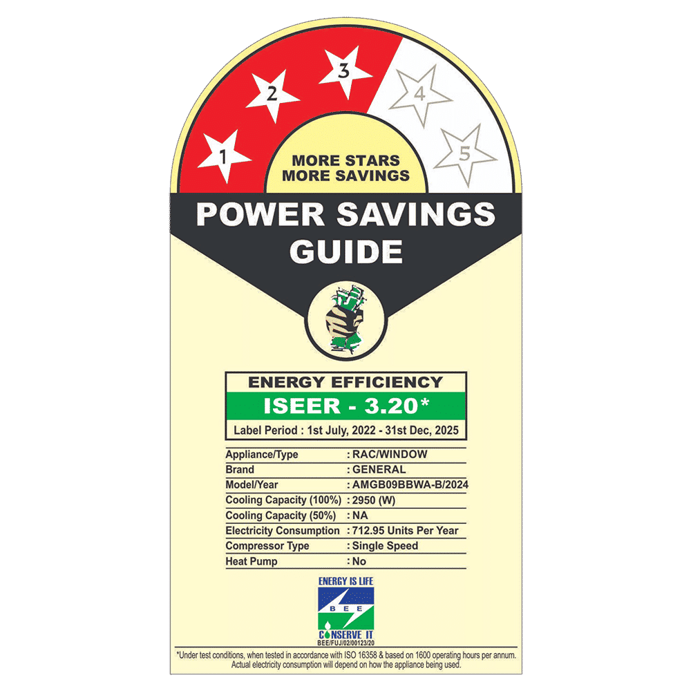 O GENERAL Hyper Tropical 0.84 Ton 3 Star Window AC (Copper Condenser, AMGB09BBWA-B)_2