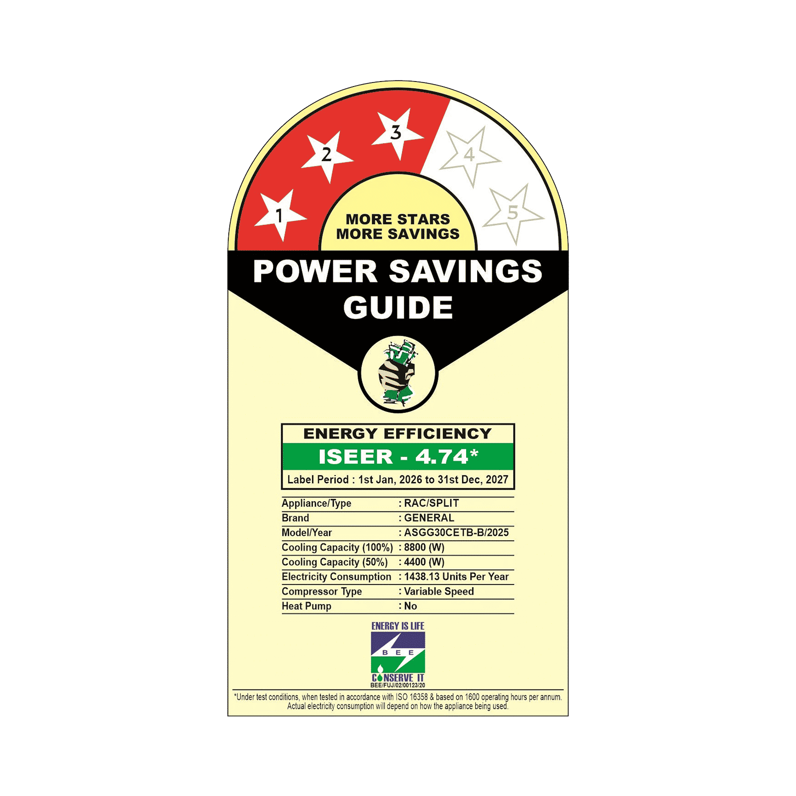 O GENERAL Advanced Hyper Tropical 2.5 Ton 3 Star Inverter Split AC (Copper Condenser, PM 2.5 Filter, ASGG30CETB-B)_3