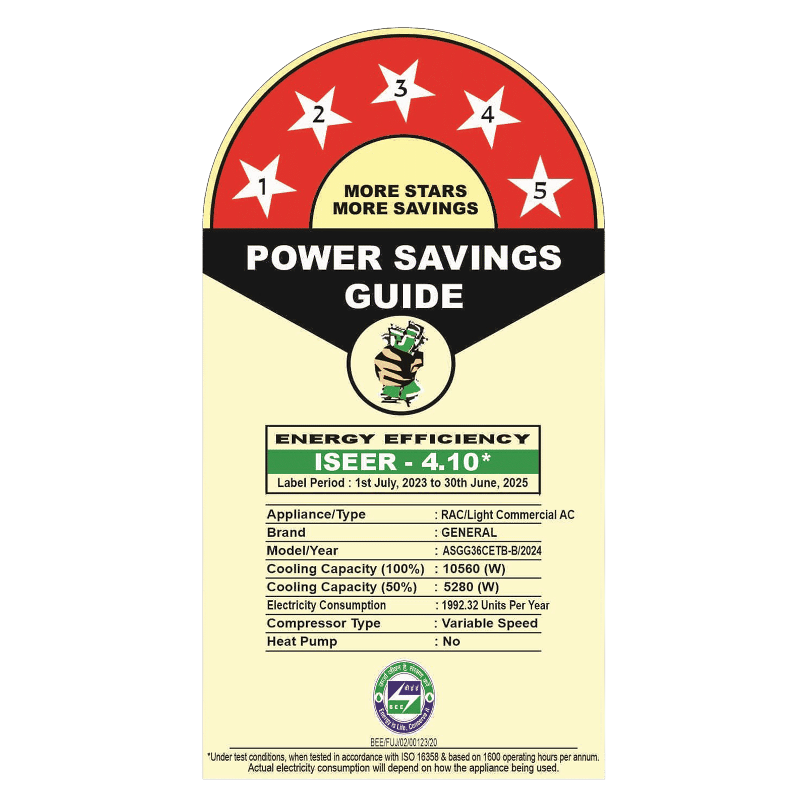 O GENERAL Advanced Hyper Tropical 3 Ton 5 Star Inverter Split AC (Copper Condenser, PM 2.5 Filter, ASGG36CETB-B)_3