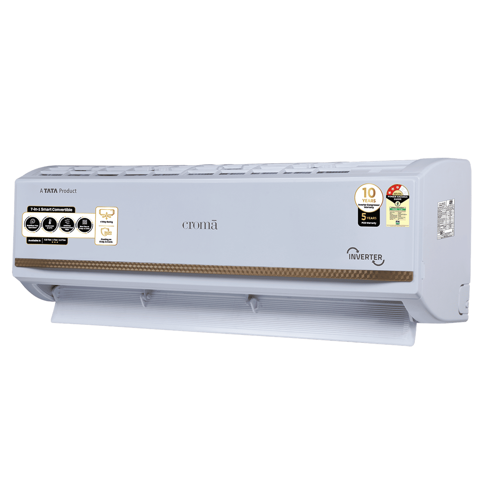 Croma 7 in 1 Convertible 1 Ton 3 Star Inverter Split AC with Temperature Sensor (2025 Model, Copper Condenser, CRLA012IND170285)_10