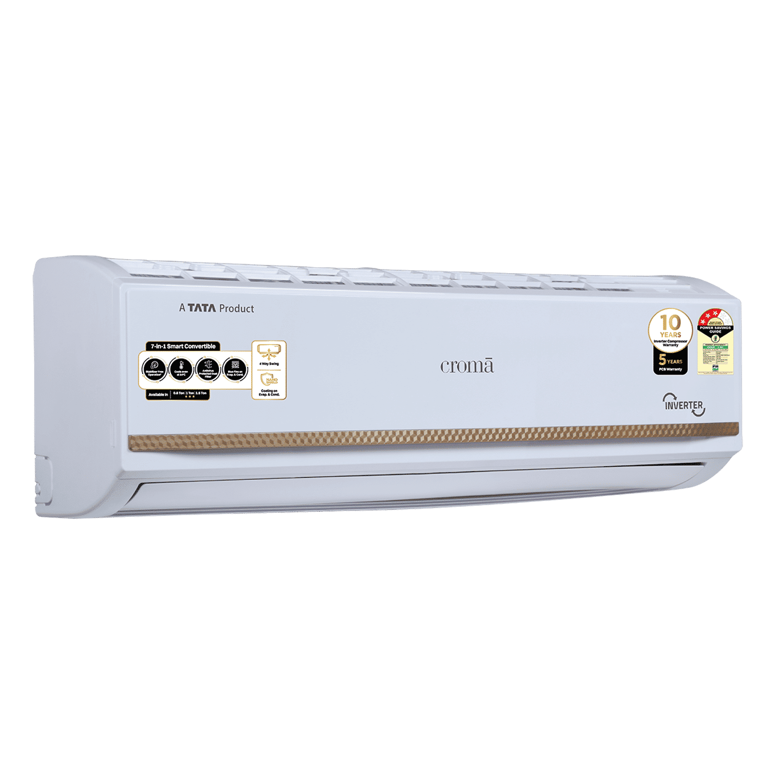 Croma 7 in 1 Convertible 1 Ton 3 Star Inverter Split AC with Temperature Sensor (2025 Model, Copper Condenser, CRLA012IND170285)_5