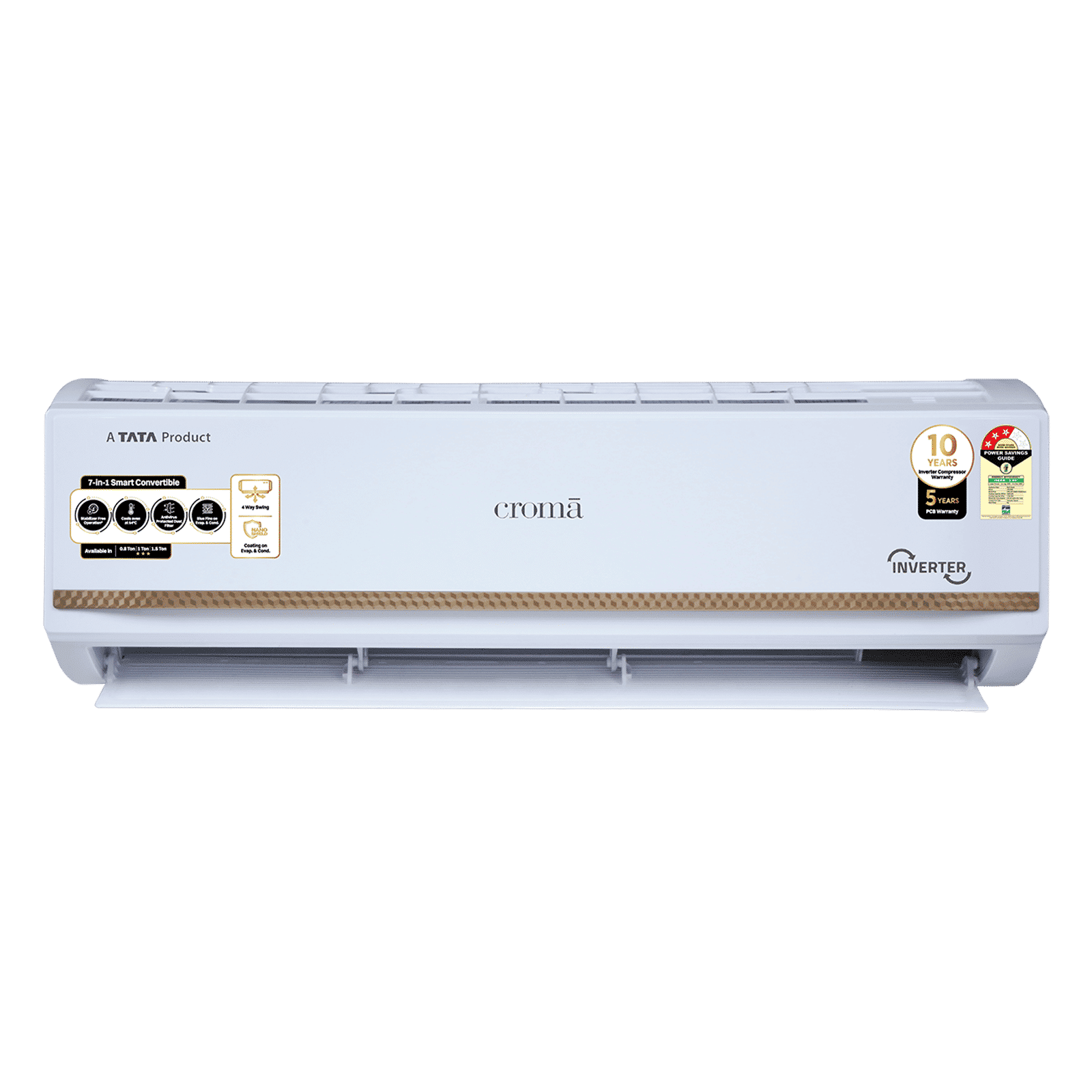 Croma 7 in 1 Convertible 1 Ton 3 Star Inverter Split AC with Temperature Sensor (2025 Model, Copper Condenser, CRLA012IND170285)_8