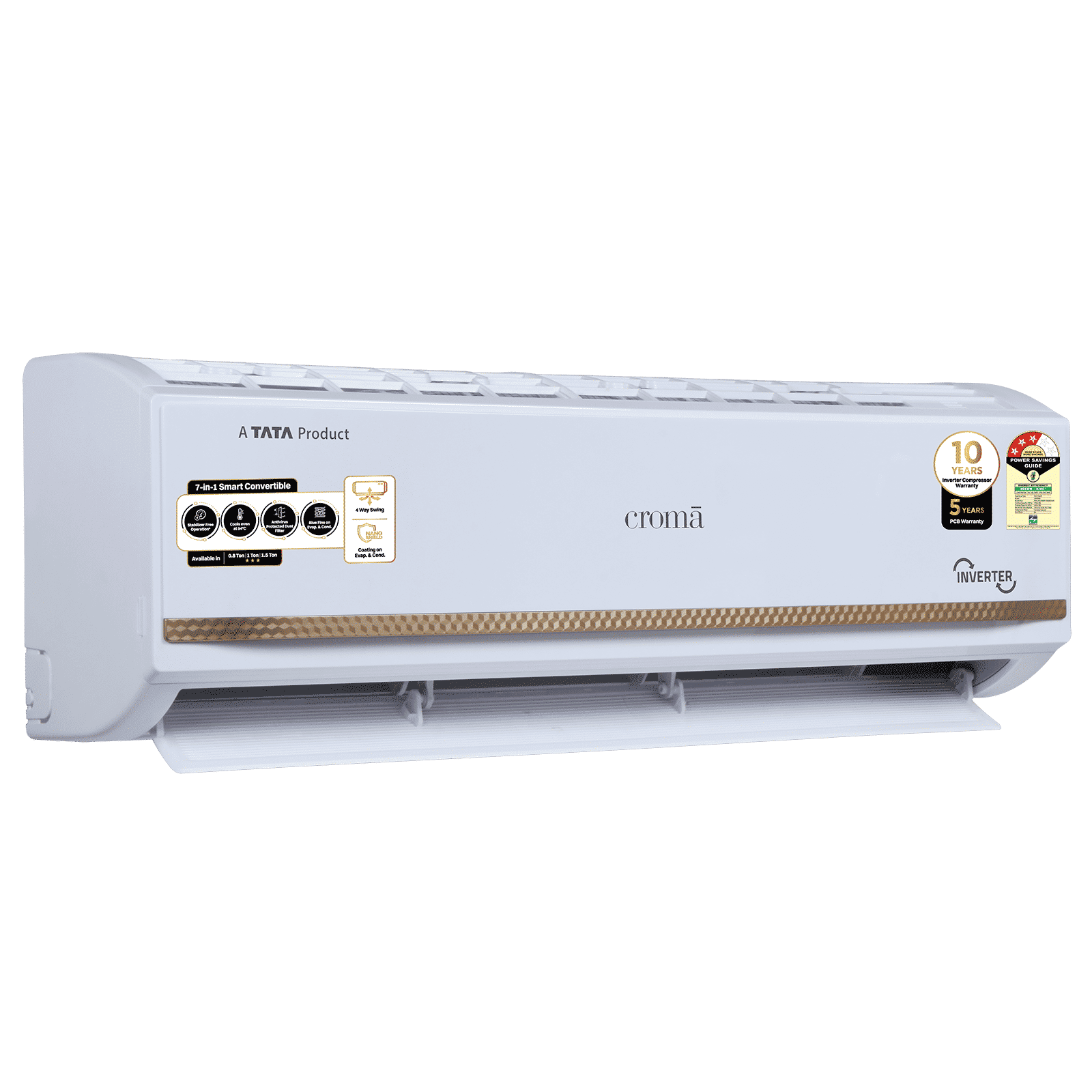 Croma 7 in 1 Convertible 1.5 Ton 3 Star Inverter Split AC with Temperature Sensor (2025 Model, Copper Condenser, CRLA018IND170286) Croma 7 in 1 Convertible 1.5 Ton 3 Star Inverter Split AC with Temperature Sensor (2025 Model, Copper Condenser, CRLA018IND170286)_9
