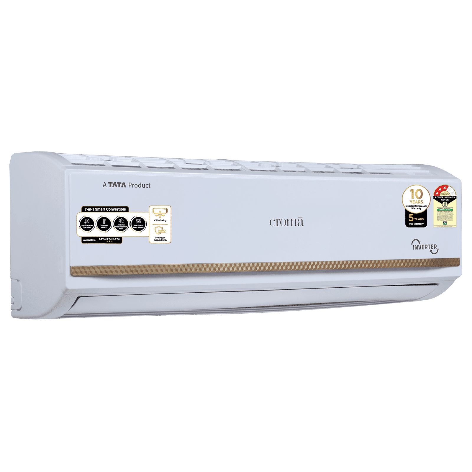 Croma 7 in 1 Convertible 1.5 Ton 3 Star Inverter Split AC with Temperature Sensor (2025 Model, Copper Condenser, CRLA018IND170286) Croma 7 in 1 Convertible 1.5 Ton 3 Star Inverter Split AC with Temperature Sensor (2025 Model, Copper Condenser, CRLA018IND170286)_5