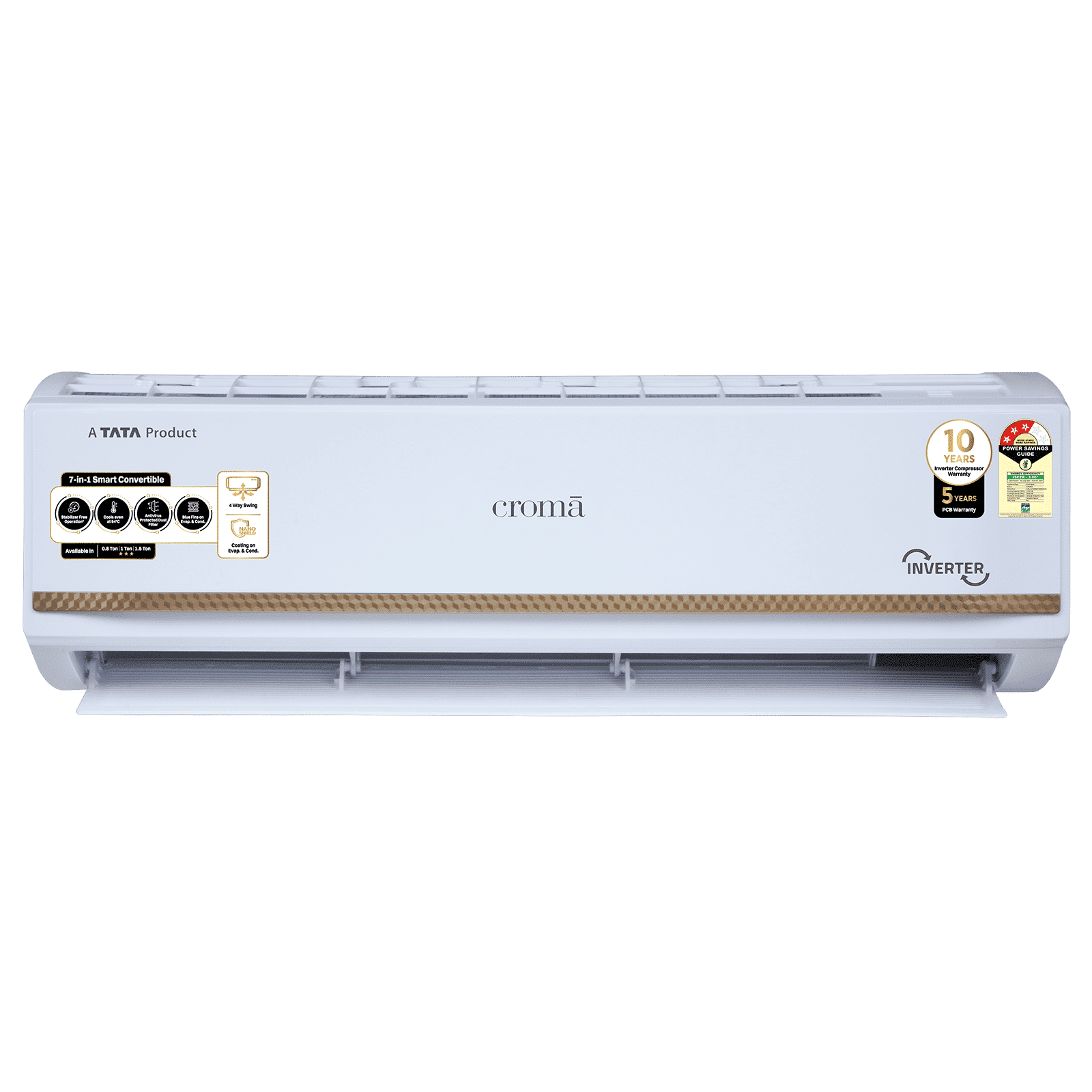 Croma 7 in 1 Convertible 1.5 Ton 3 Star Inverter Split AC with Temperature Sensor (2025 Model, Copper Condenser, CRLA018IND170286) Croma 7 in 1 Convertible 1.5 Ton 3 Star Inverter Split AC with Temperature Sensor (2025 Model, Copper Condenser, CRLA018IND170286)_8