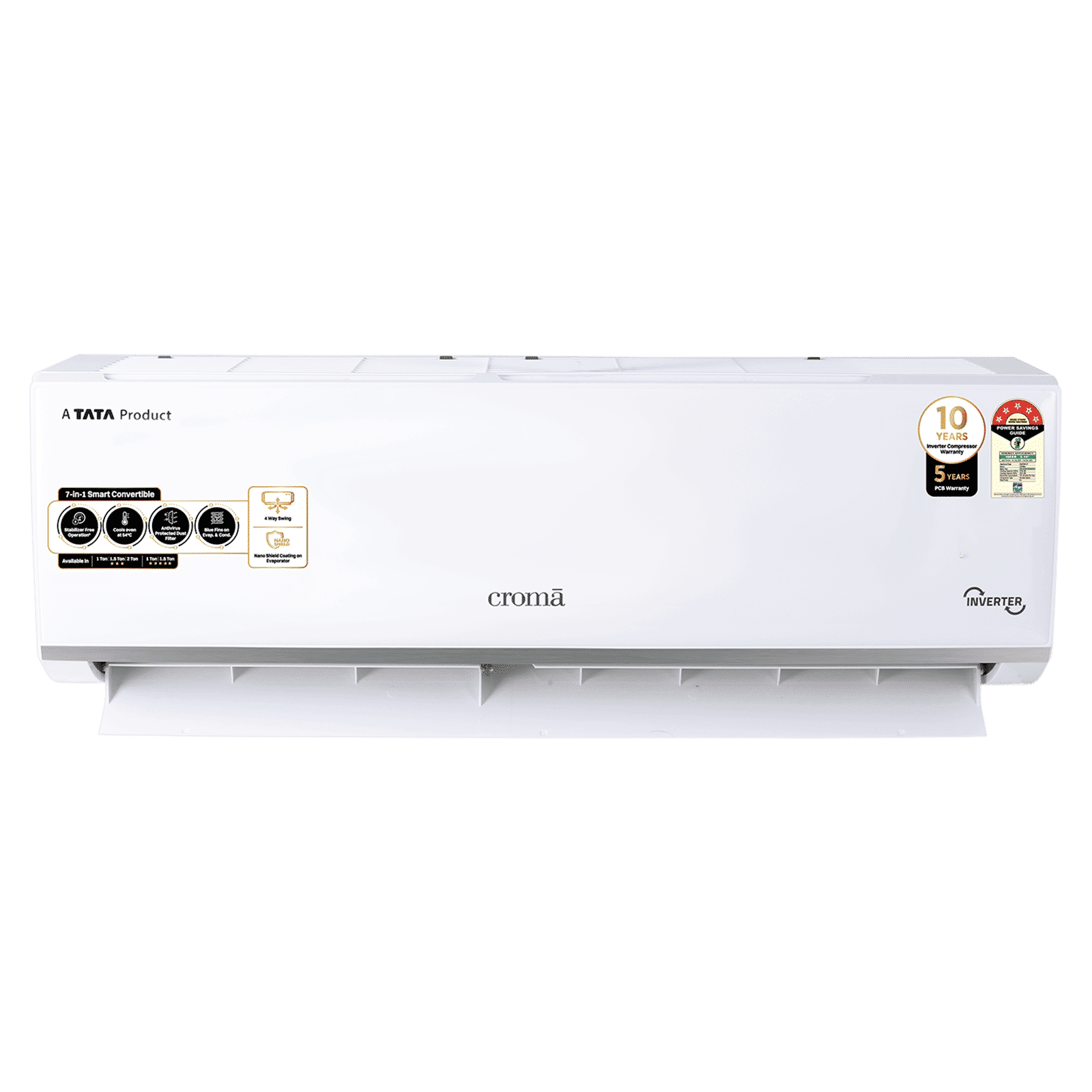 Croma 7 in 1 Convertible 1.5 Ton 5 Star Inverter Split AC with Temperature Sensor (2025 Model, Copper Condenser, CRLA018INF283280)_7