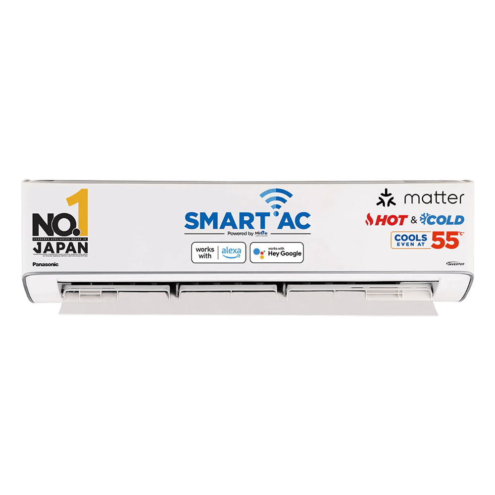 Panasonic EZ 7 in 1 Convertible 1.5 Ton 3 Star Hot & Cold Inverter Split Smart AC with Voice Control (2025 Model, Copper Condenser, CS/CU-EZ18BKYXFM)_1