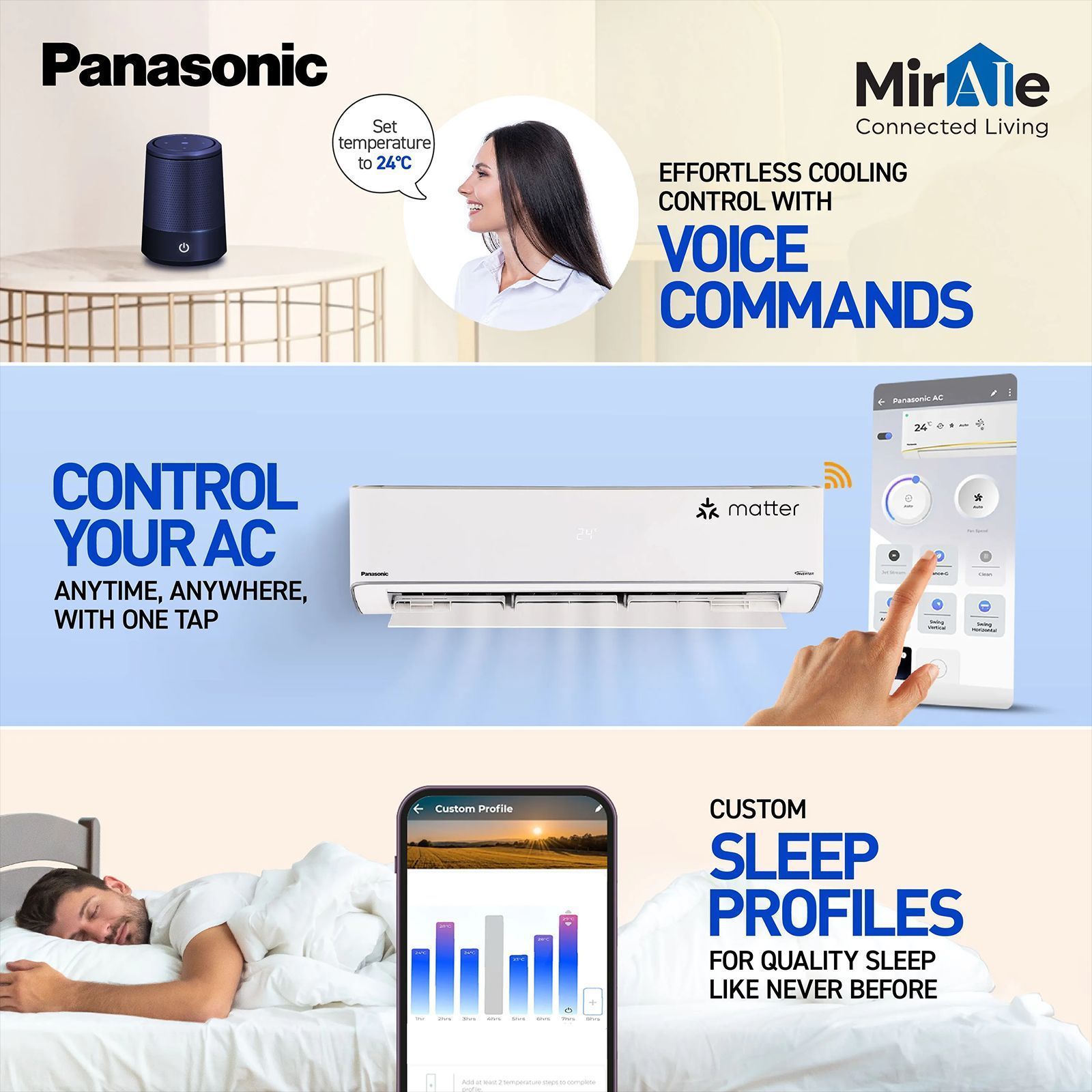 Panasonic EZ 7 in 1 Convertible 1.5 Ton 3 Star Hot & Cold Inverter Split Smart AC with Voice Control (2025 Model, Copper Condenser, CS/CU-EZ18BKYXFM)_19