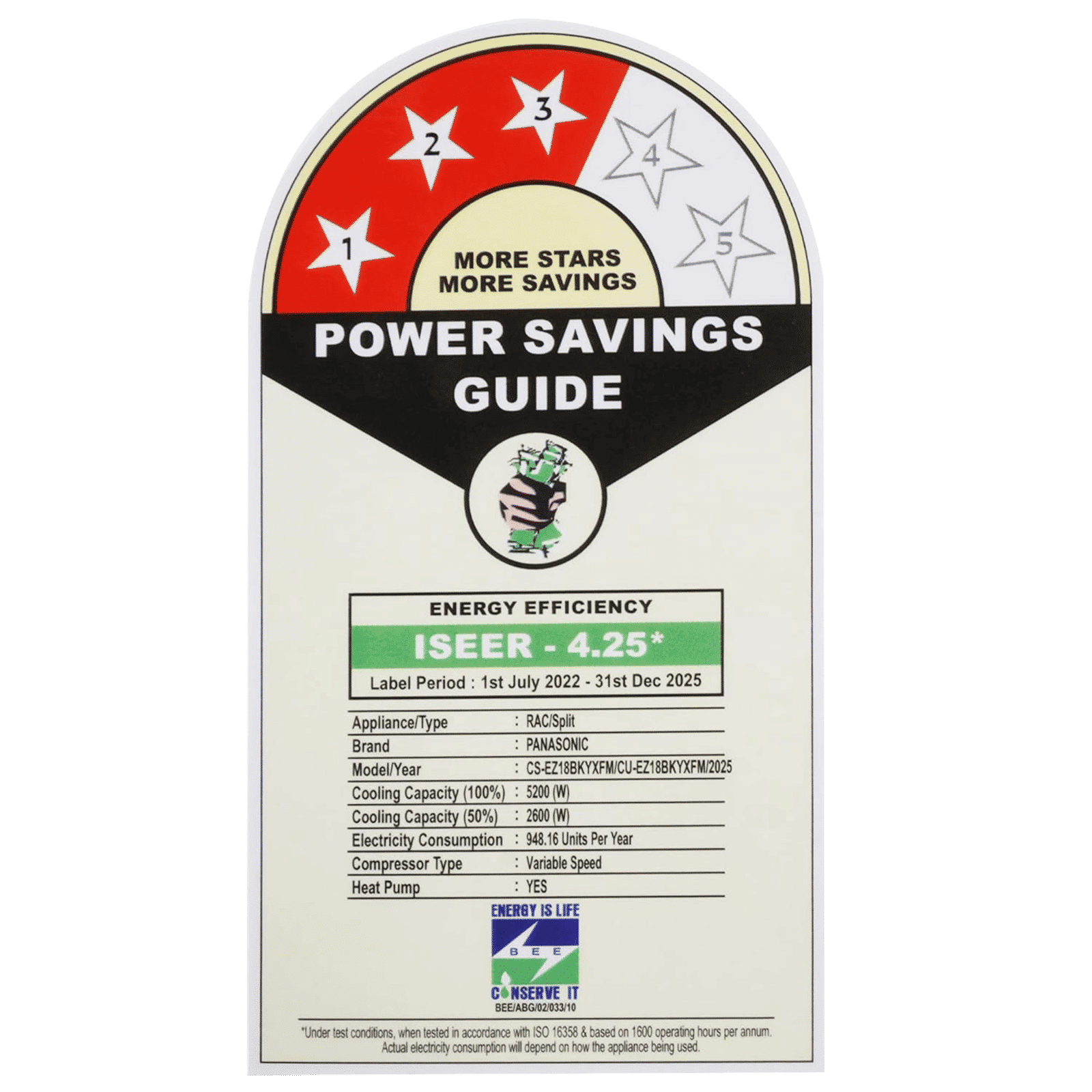 Panasonic EZ 7 in 1 Convertible 1.5 Ton 3 Star Hot & Cold Inverter Split Smart AC with Voice Control (2025 Model, Copper Condenser, CS/CU-EZ18BKYXFM)_3