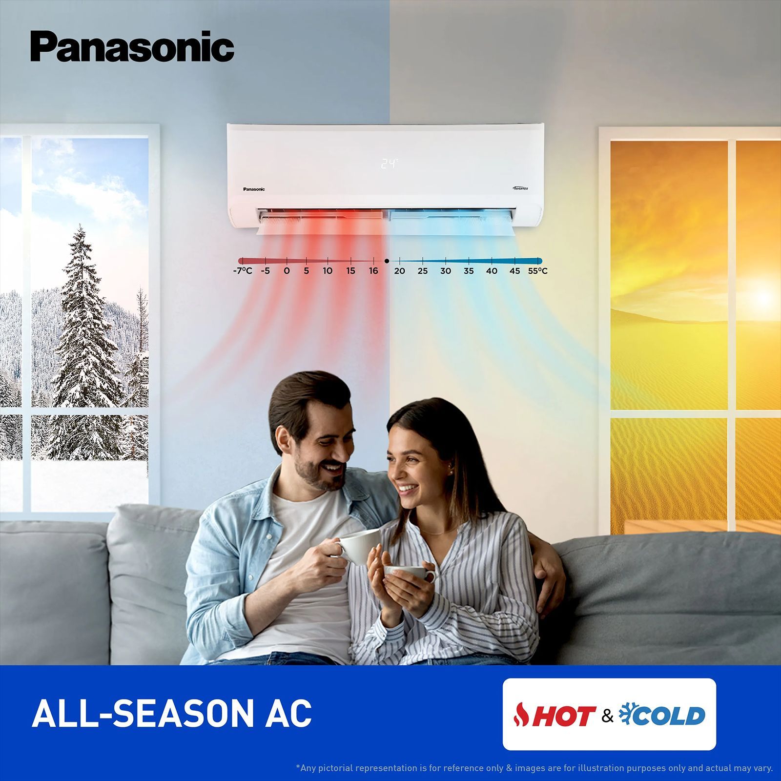 Panasonic EZ 7 in 1 Convertible 1.5 Ton 3 Star Hot & Cold Inverter Split AC with Crystal Clean (2025 Model, Copper Condenser, CS/CU-EZ18BKYF)_16