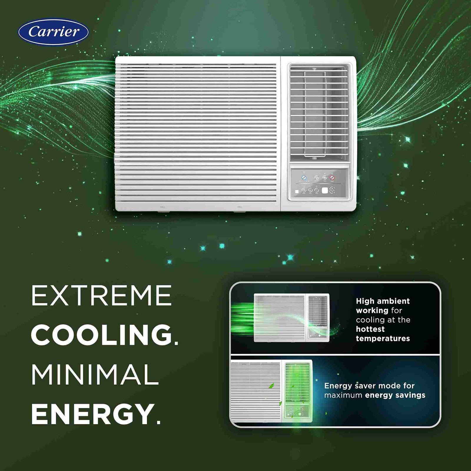 Carrier ESTRELLA Fxi (M) Convertible 1.5 Ton 3 Star Inverter Window AC with Dust Filter (2025 Model, Copper Condenser, CIW18EC3R35F0)_5