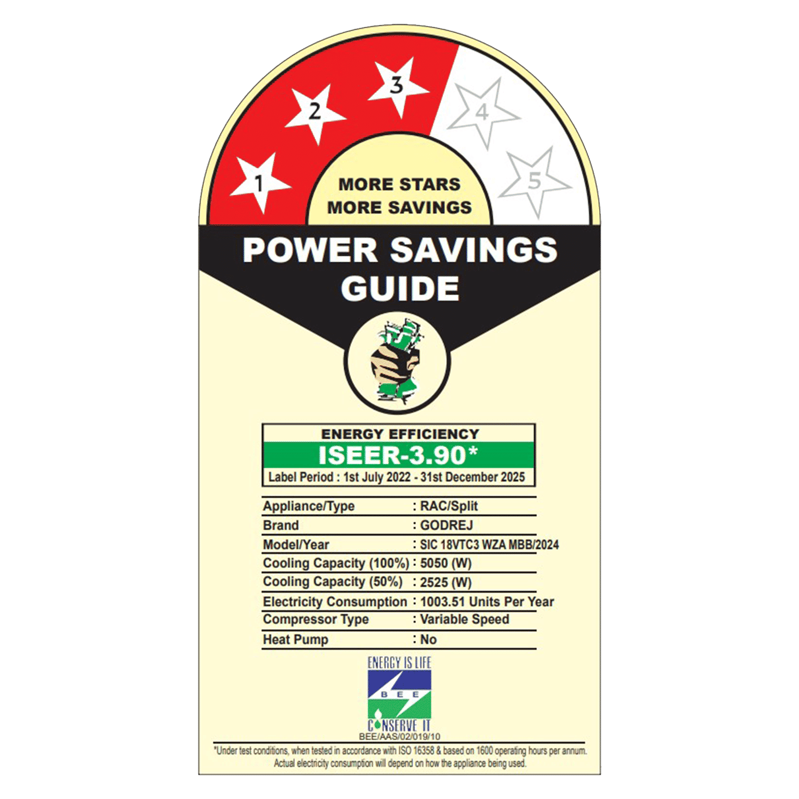 Godrej Vogue Marble SIC 18VTC3 WZA MBB Convertible 1.5 Ton 3 Star Inverter Split AC with I-Sense Technology (Copper Condenser, 40101701SD01591) Godrej Vogue Marble SIC 18VTC3 WZA MBB Convertible 1.5 Ton 3 Star Inverter Split AC with I-Sense Technology (Copper Condenser, 40101701SD01591)_3