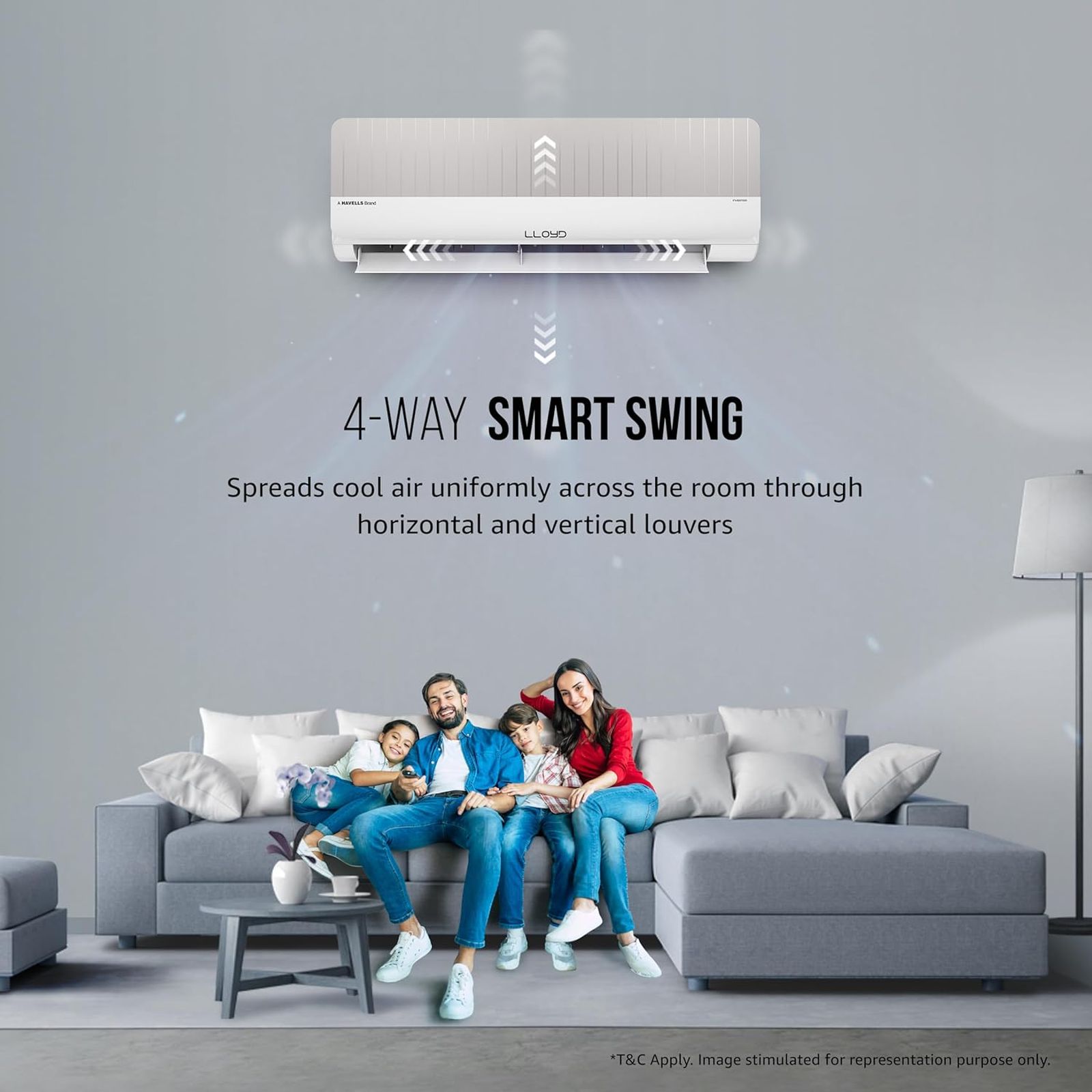 LLOYD Stylus 6 in 1 Convertible 1 Ton 5 Star Inverter Split Smart AC with Wi-Fi Supported (2025 Model, Copper Condenser, GLS12V5FONMY) LLOYD Stylus 6 in 1 Convertible 1 Ton 5 Star Inverter Split Smart AC with Wi-Fi Supported (2025 Model, Copper Condenser, GLS12V5FONMY)_6