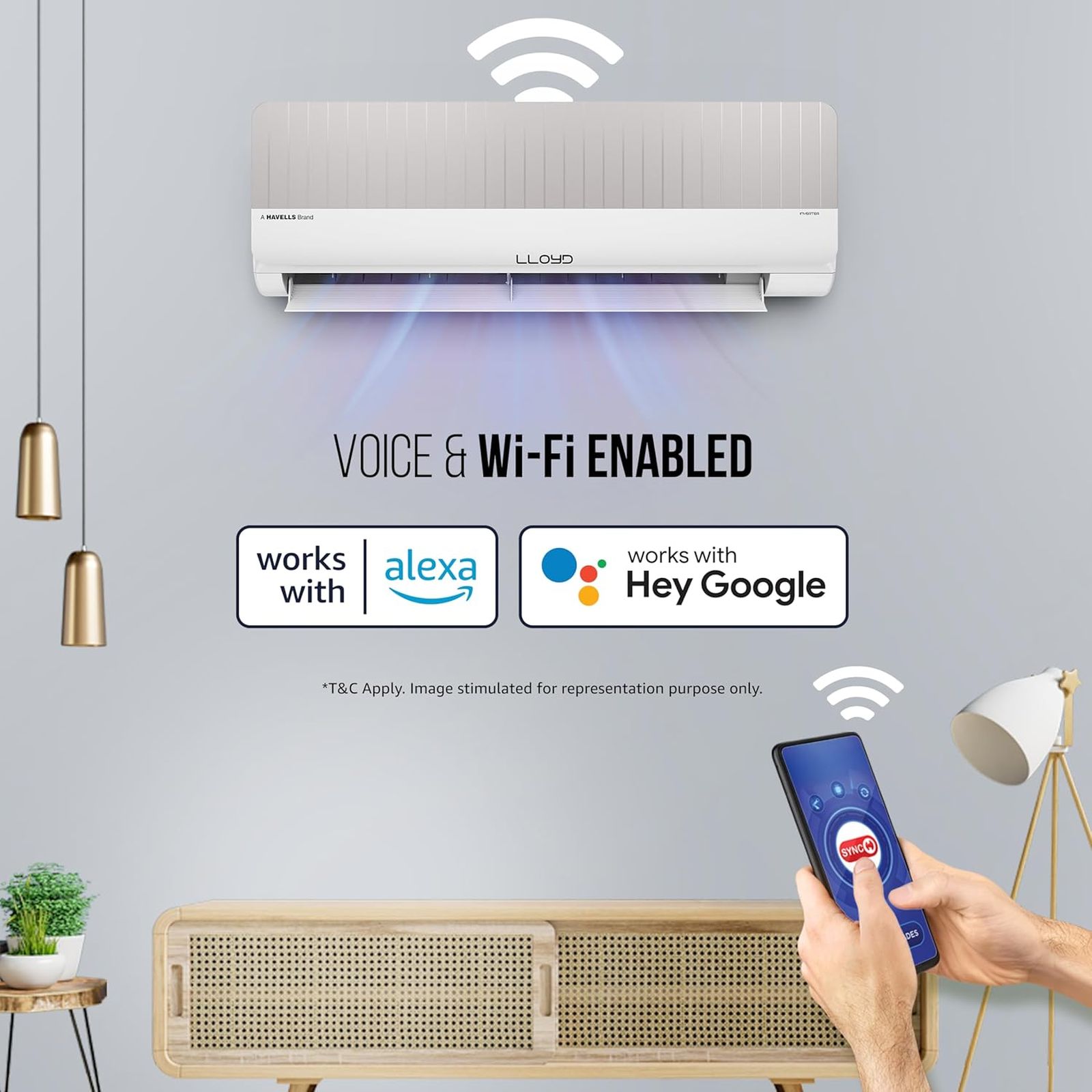 LLOYD Stylus 6 in 1 Convertible 1 Ton 5 Star Inverter Split Smart AC with Wi-Fi Supported (2025 Model, Copper Condenser, GLS12V5FONMY) LLOYD Stylus 6 in 1 Convertible 1 Ton 5 Star Inverter Split Smart AC with Wi-Fi Supported (2025 Model, Copper Condenser, GLS12V5FONMY)_8