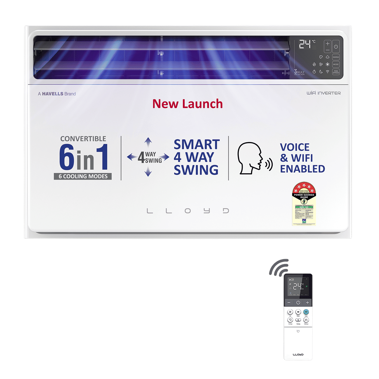 LLOYD 6 in 1 Convertible 1.5 Ton 5 Star Inverter Window Smart AC with Wi-Fi Enabled (2025 Model, Copper Condenser, GLW18V5FWTBR)_1