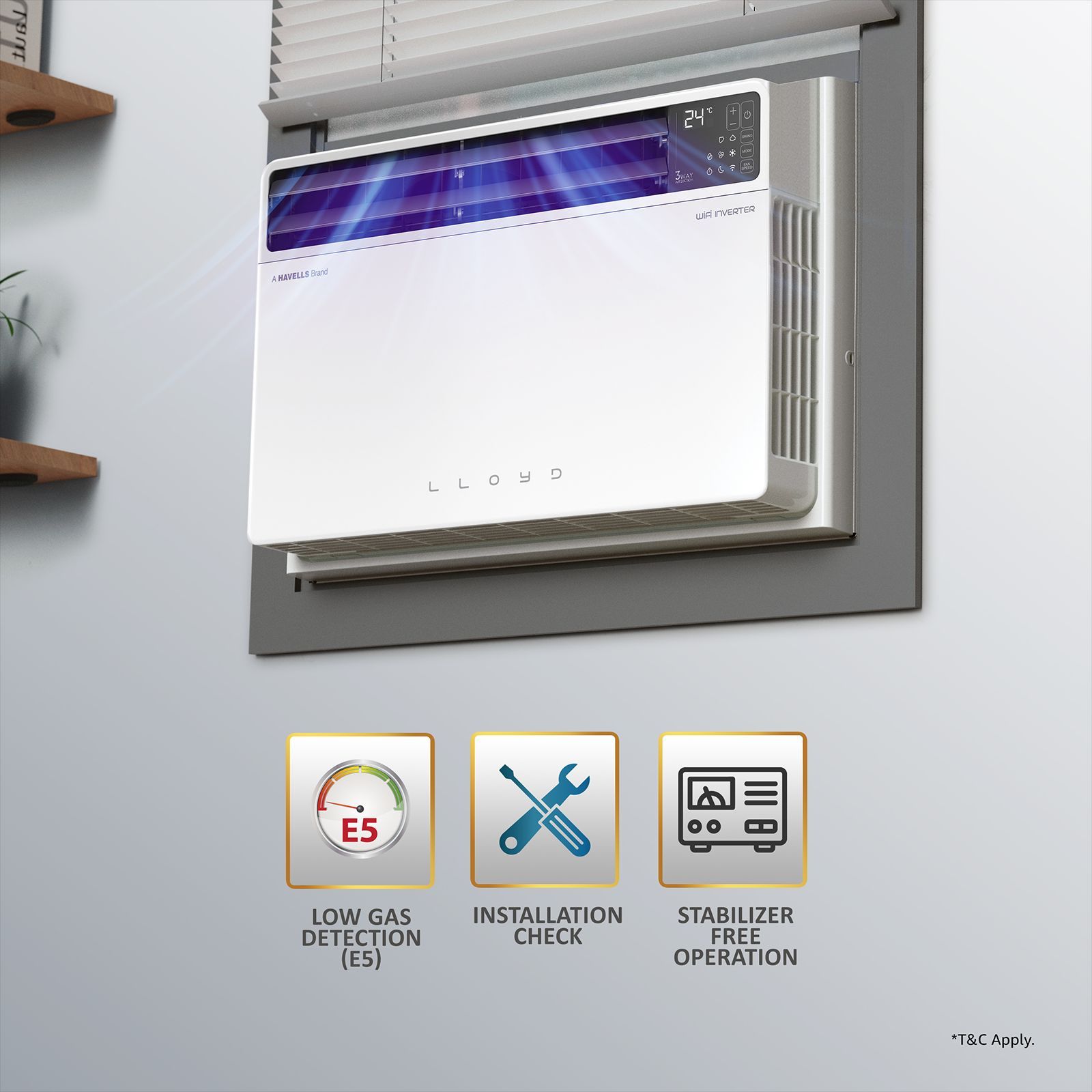 LLOYD 6 in 1 Convertible 1.5 Ton 5 Star Inverter Window Smart AC with Wi-Fi Enabled (2025 Model, Copper Condenser, GLW18V5FWTBR)_12