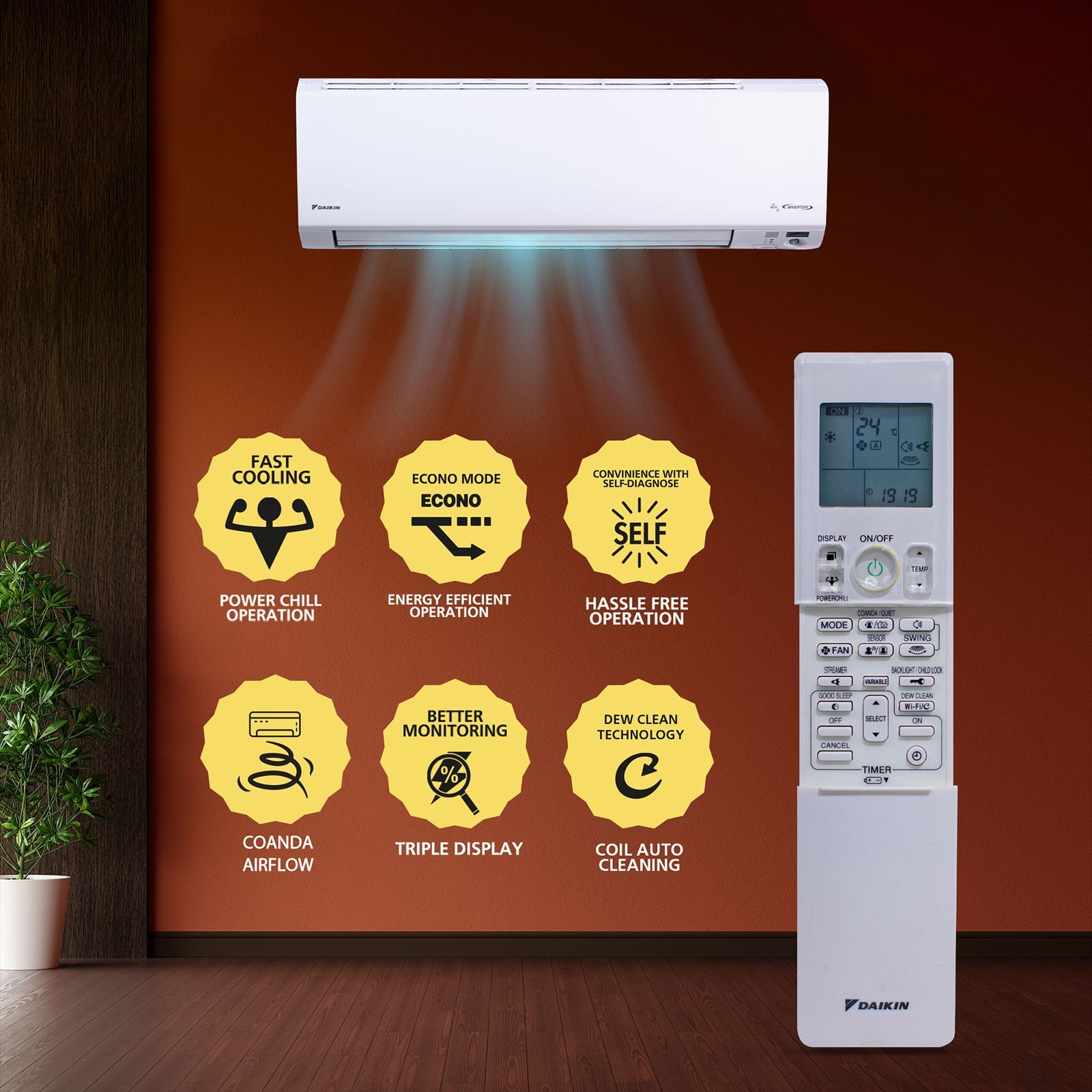 DAIKIN Streamer 1 Ton 5 Star Inverter Split AC (2025 Model, Copper Condenser, PM 1.0 Filter, JTKJ35) DAIKIN Streamer 1 Ton 5 Star Inverter Split AC (2025 Model, Copper Condenser, PM 1.0 Filter, JTKJ35)_11