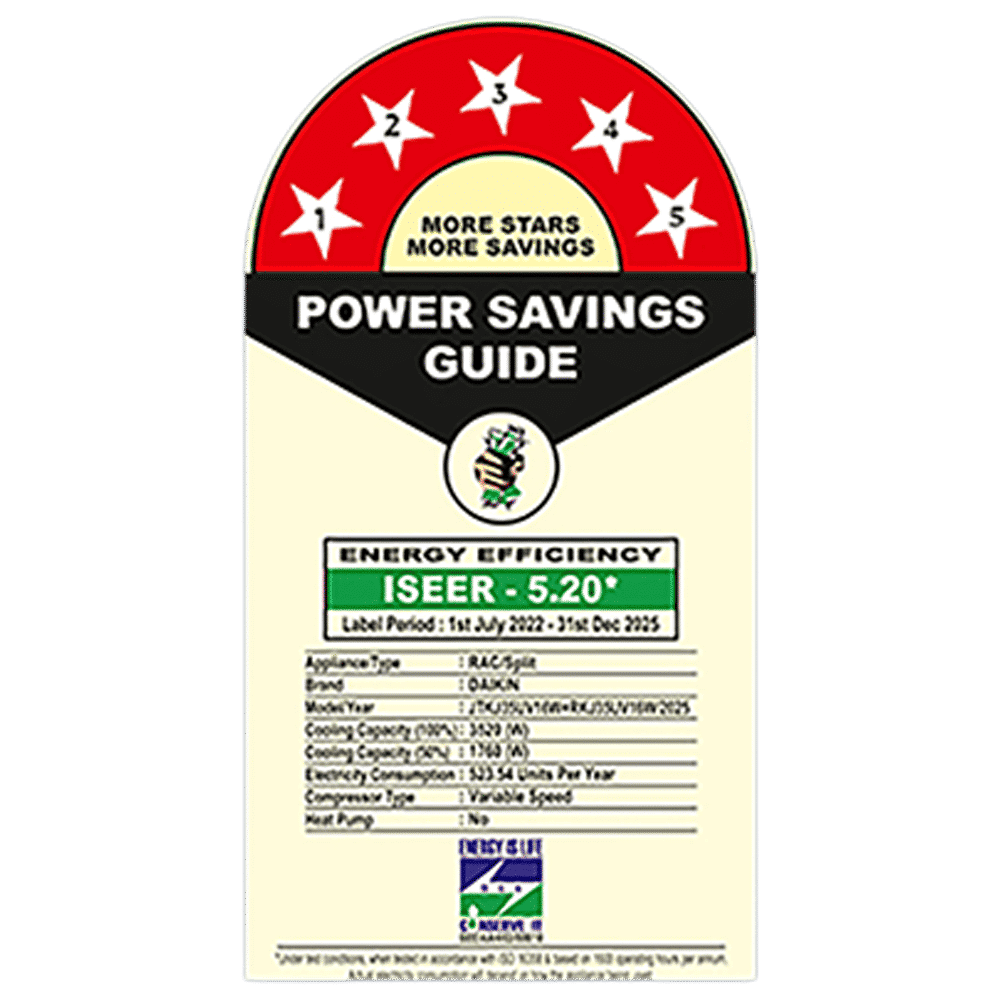 DAIKIN Streamer 1 Ton 5 Star Inverter Split AC (2025 Model, Copper Condenser, PM 1.0 Filter, JTKJ35)_3