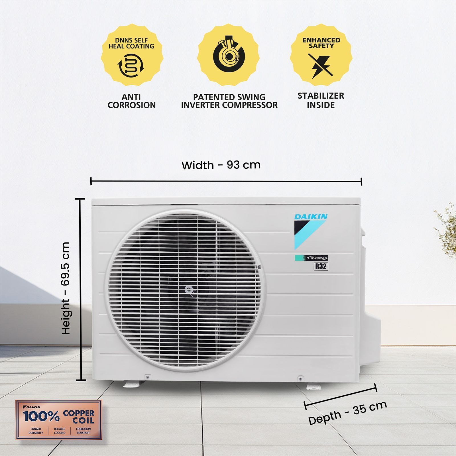 DAIKIN Streamer 1.8 Ton 5 Star Inverter Split AC (2025 Model, Copper Condenser, PM 1.0 Filter, JTKJ60)_12