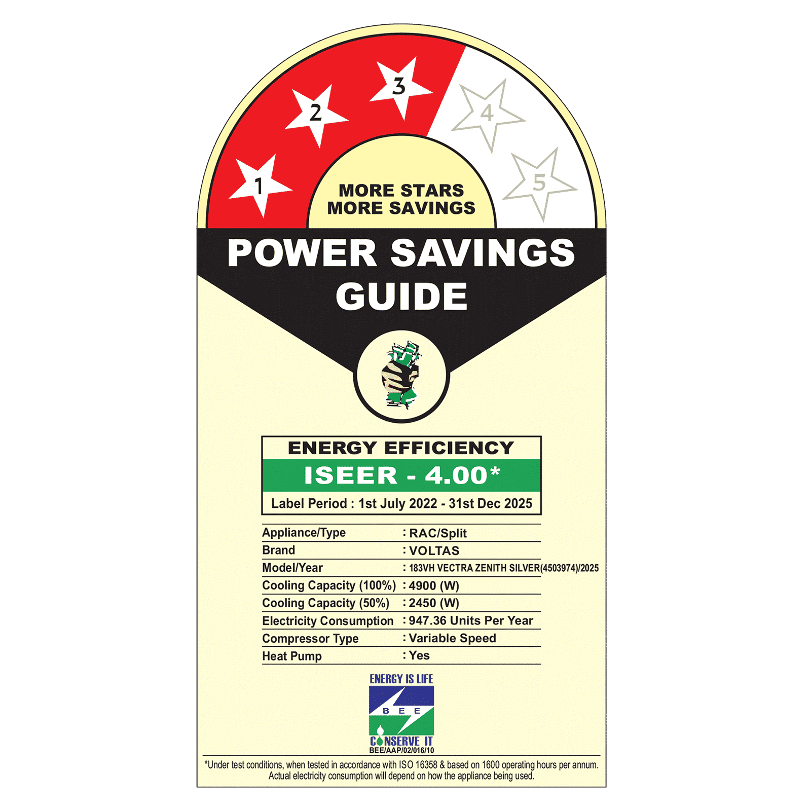 VOLTAS 183VH Vectra Zenith Silver Convertible 1.5 Ton 3 Star Inverter Split AC with Anti Freeze Thermostat (2025 Model, Copper Condenser, 4503974)_2