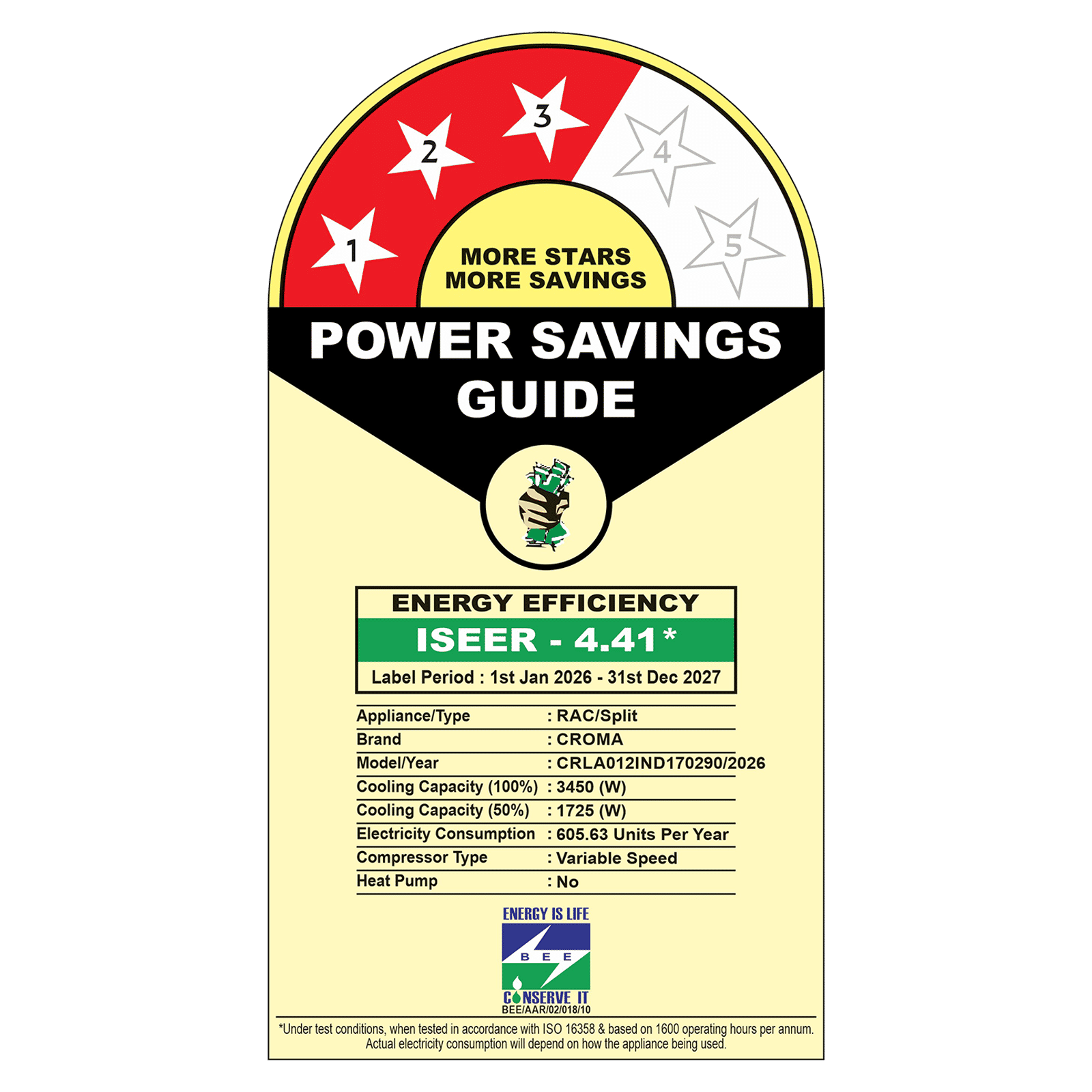 Croma 7 in 1 Convertible 1 Ton 3 Star Inverter Split AC with 4 Way Auto Swing (2026 Model, Copper Condenser, CRLA012IND170290)_2