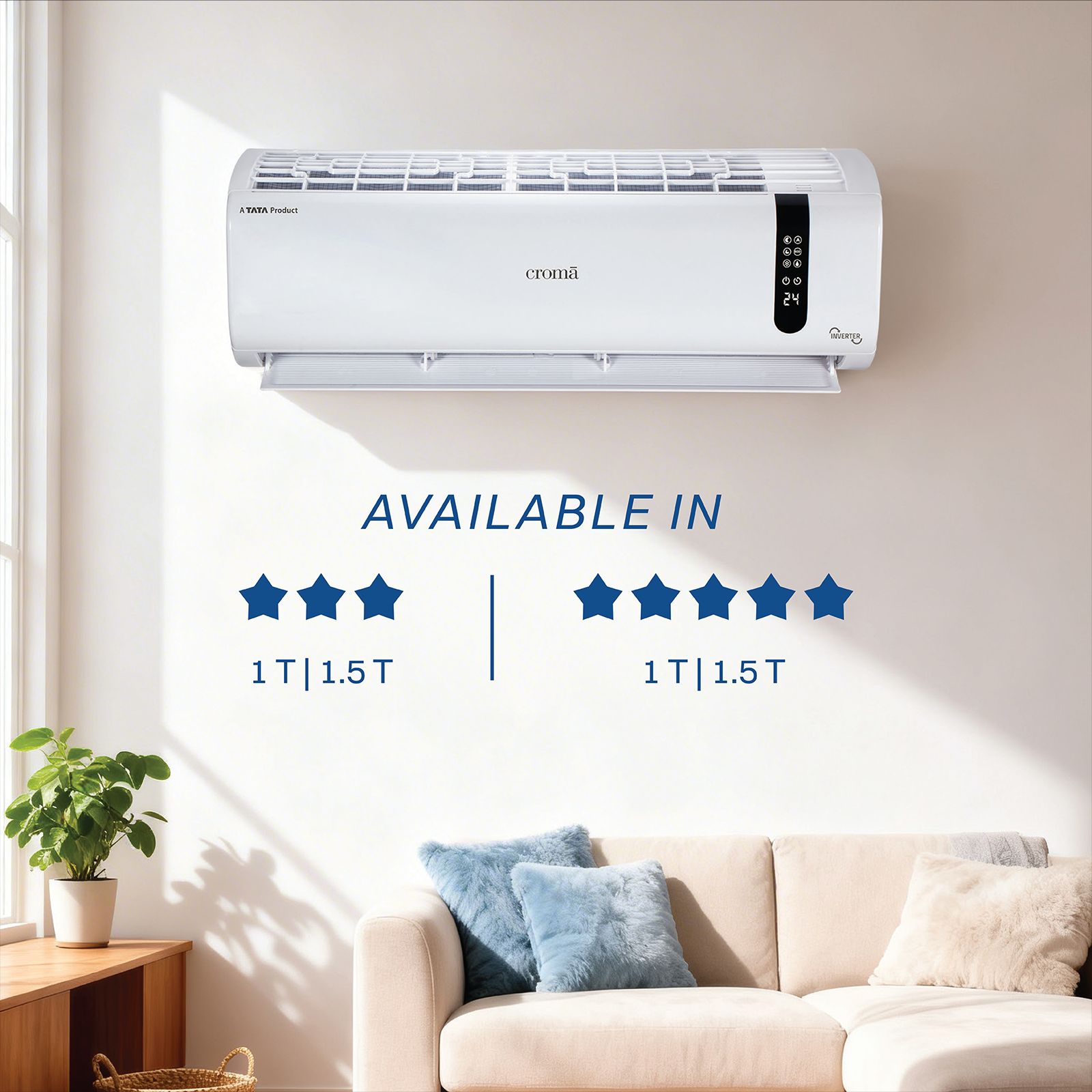 Croma 7 in 1 Convertible 1.5 Ton 3 Star Inverter Split AC with 4 Way Auto Swing (2026 Model, Copper Condenser, CRLA018IND170292)_12