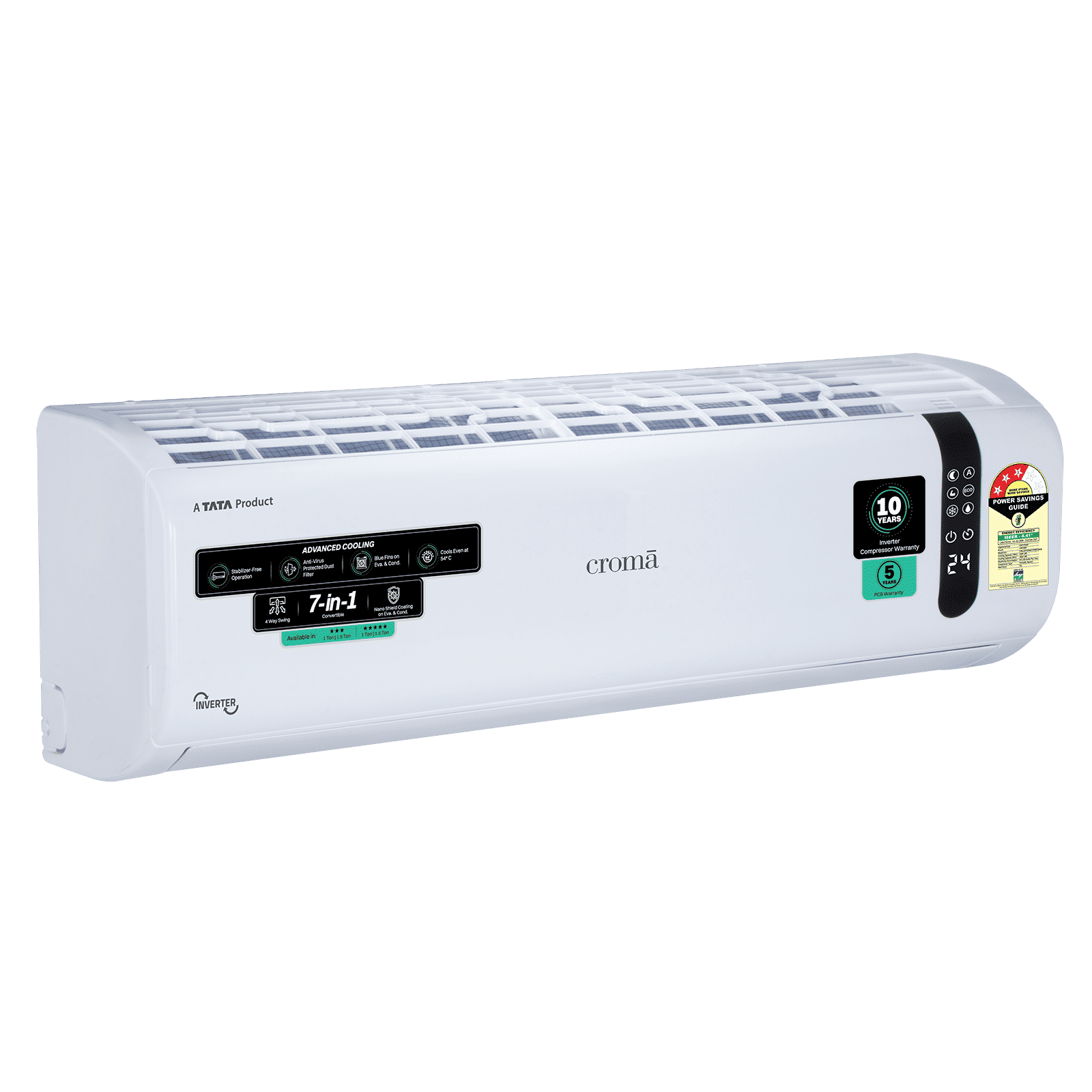 Croma 7 in 1 Convertible 1.5 Ton 3 Star Inverter Split AC with 4 Way Auto Swing (2026 Model, Copper Condenser, CRLA018IND170292)_13